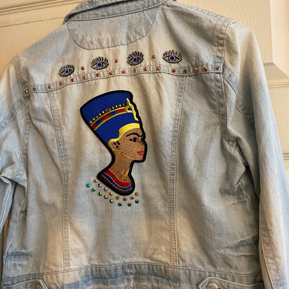 Nefertiti Evil Eye Denim Jacket